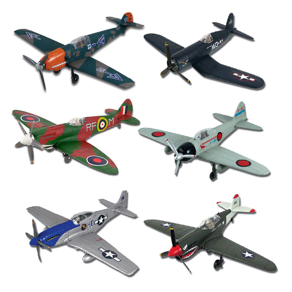 Inair E Z Build Model Kit Wwii Fighters Set Of 6 1 48 Scale